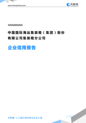中国国际海运集装箱(集团)股份集装箱分公司企业信用报告-天眼查分析